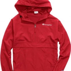 Champion Men's Packable Half-Zip Jacket For Men Scarlet