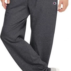 Champion Men's Closed Bottom Jersey Pants For Men Granite Heather