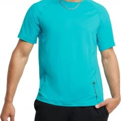 Champion Men's Signature Mesh Graphic Sports T-Shirt For Men Electric Cyan