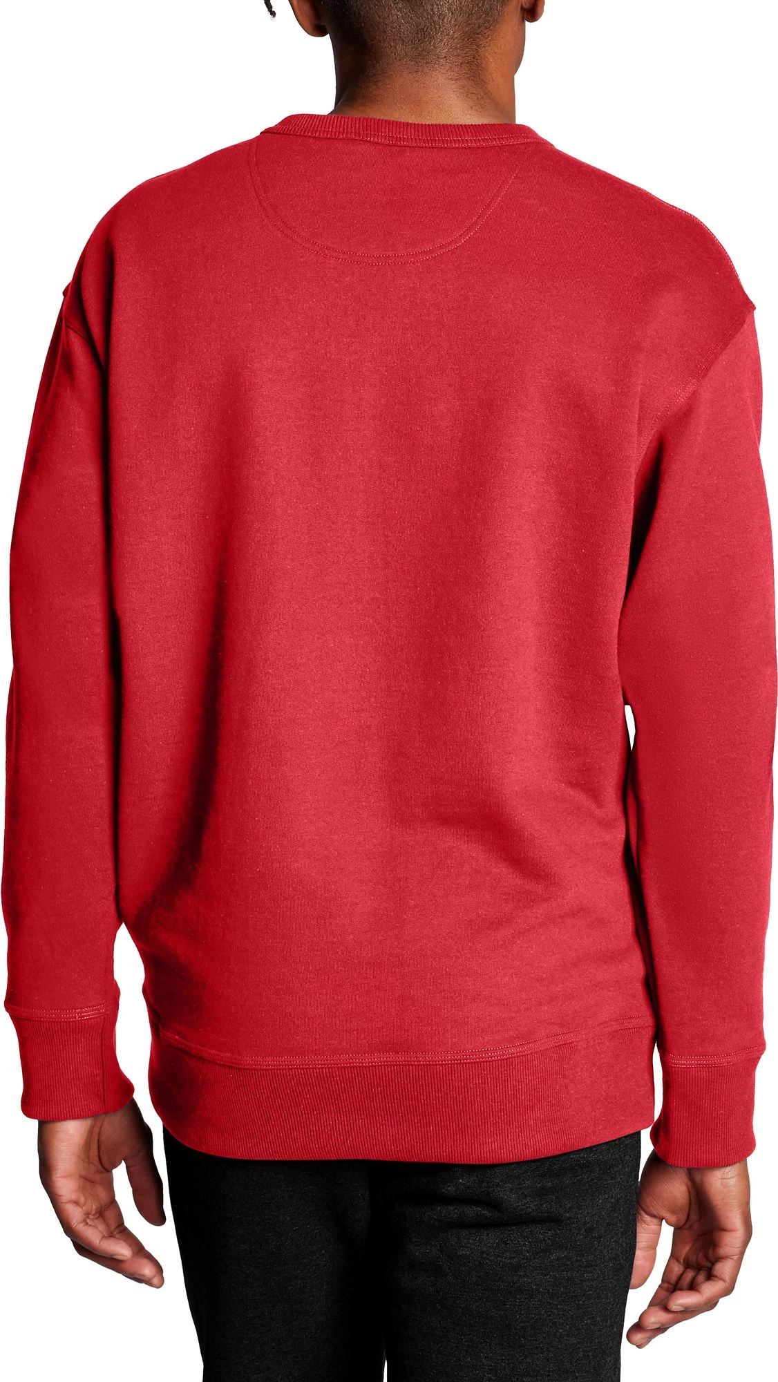 Champion Men's Powerblend Fleece Crewneck Sweatshirt For Men Oxford Gray 4 Champion Men's Powerblend Fleece Crewneck Sweatshirt For Men Oxford Gray - Image 2