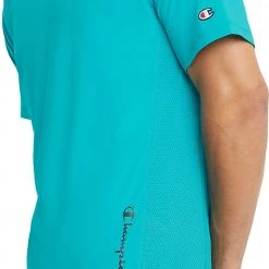 Champion Men's Signature Mesh Graphic Sports T-Shirt For Men Electric Cyan -Champion Shop unnamed file 16