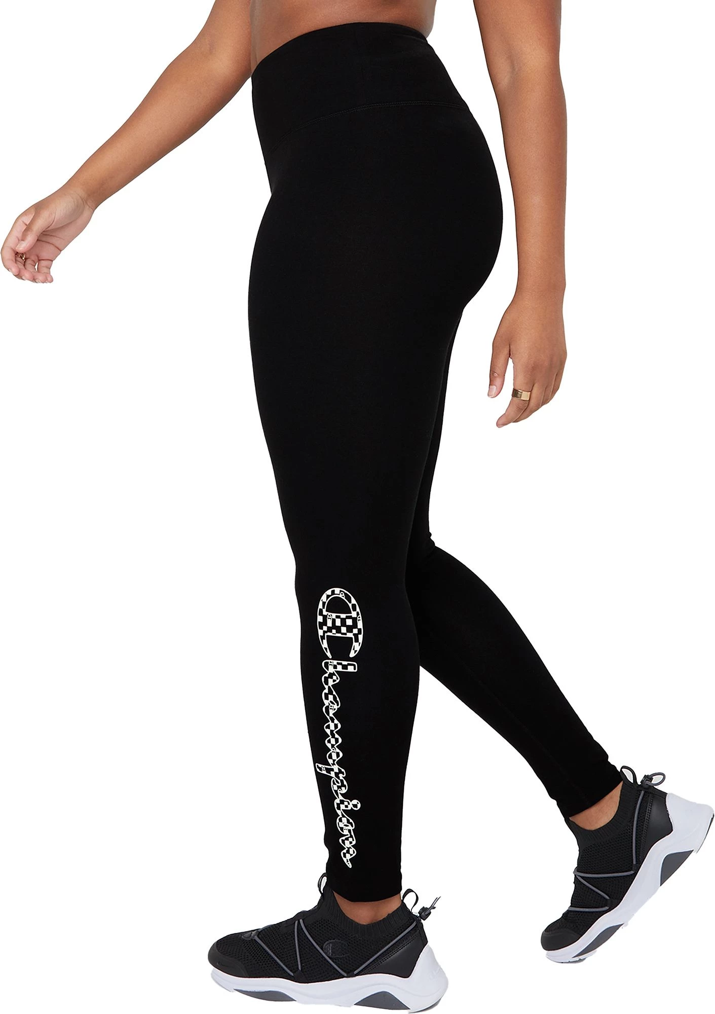 Champion Women's Authentic Script Logo 7/8 Tights For Women Black 5 Champion Women's Authentic Script Logo 7/8 Tights For Women Black - Image 3