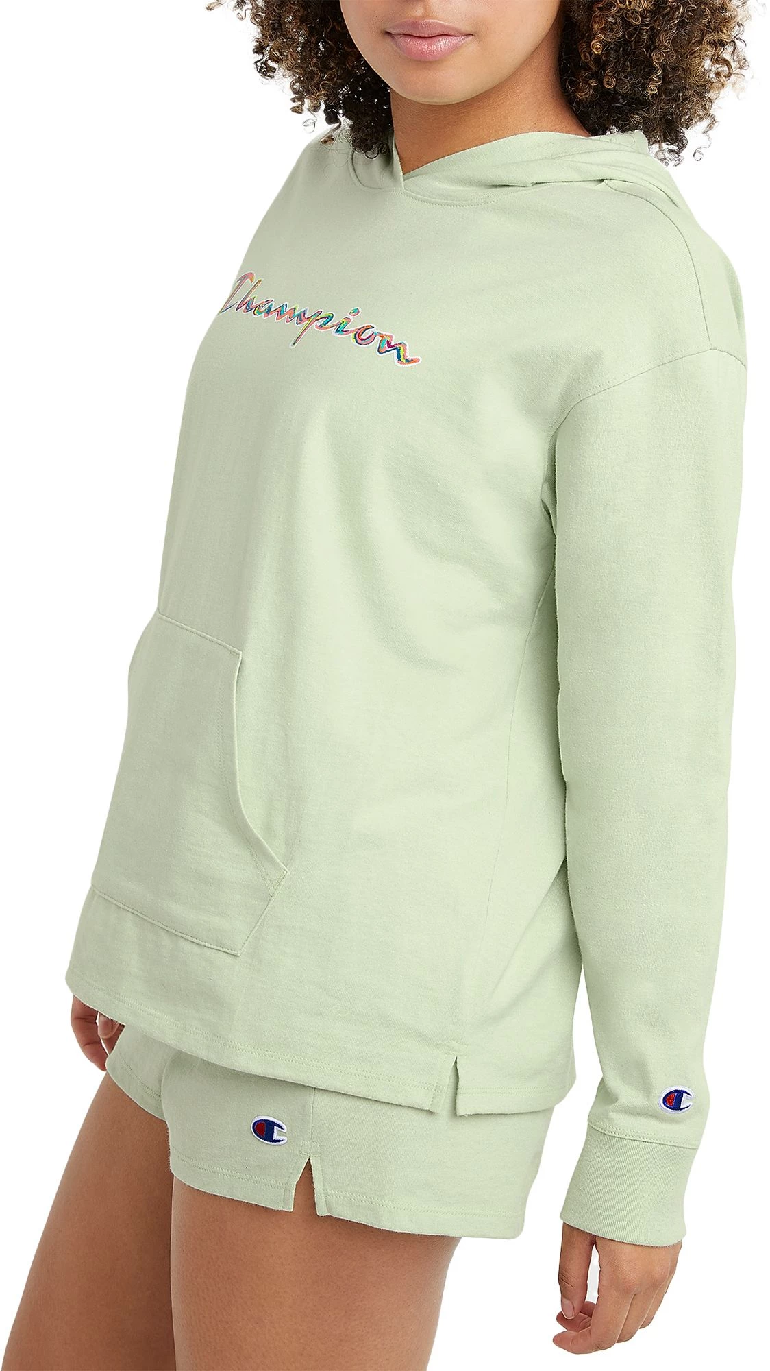 Champion Women's Middleweight Brush Stroke Script Logo T-Shirt Hoodie For Women Urban Lilac 5 Champion Women's Middleweight Brush Stroke Script Logo T-Shirt Hoodie For Women Urban Lilac - Image 3