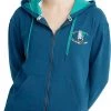 Champion Women's Campus French Terry Floral Logo Zip Hoodie For Women Fresh Teal