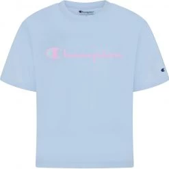 Champion Girls' Solid Boxy T-Shirt For Girls' Pink Candy