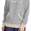 Champion Women's Powerblend Hoodie For Women Oxford Grey/oatmeal Htr