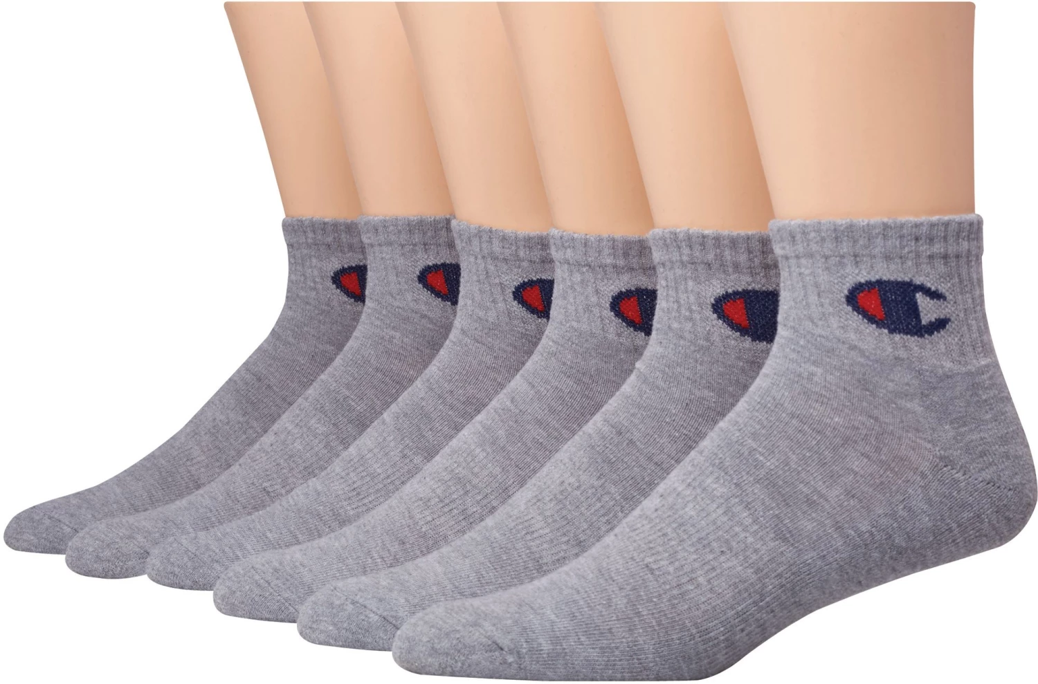 Champion Men's Ankle Socks 6 Pack For Men White 2 Champion Men's Ankle Socks 6 Pack For Men White