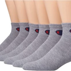 Champion Women's Ankle Socks 6-Pack For Women Grey Heather