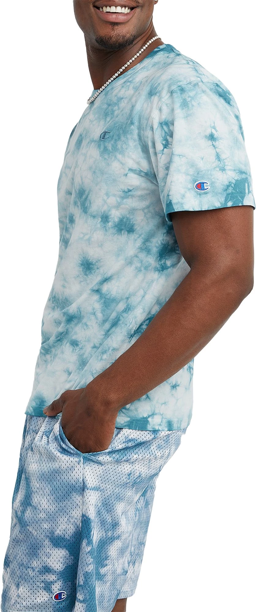 Champion Men's Crush Dye Classic T-Shirt For Men Crush Dye Oxford Grey 5 Champion Men's Crush Dye Classic T-Shirt For Men Crush Dye Oxford Grey - Image 3