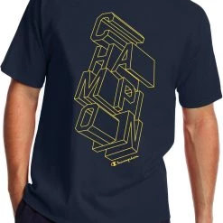 Champion Men's Block Logo Short Sleeve T-Shirt For Men White