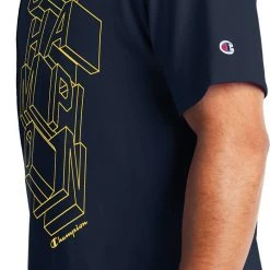 Champion Men's Block Logo Short Sleeve T-Shirt For Men White -Champion Shop unnamed file 359