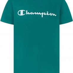 Champion Boys' Enzyme Washed Script T-Shirt For Boys' Iris Purple