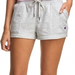 Champion Women's Campus French Terry Shorts For Women Oxford Gray