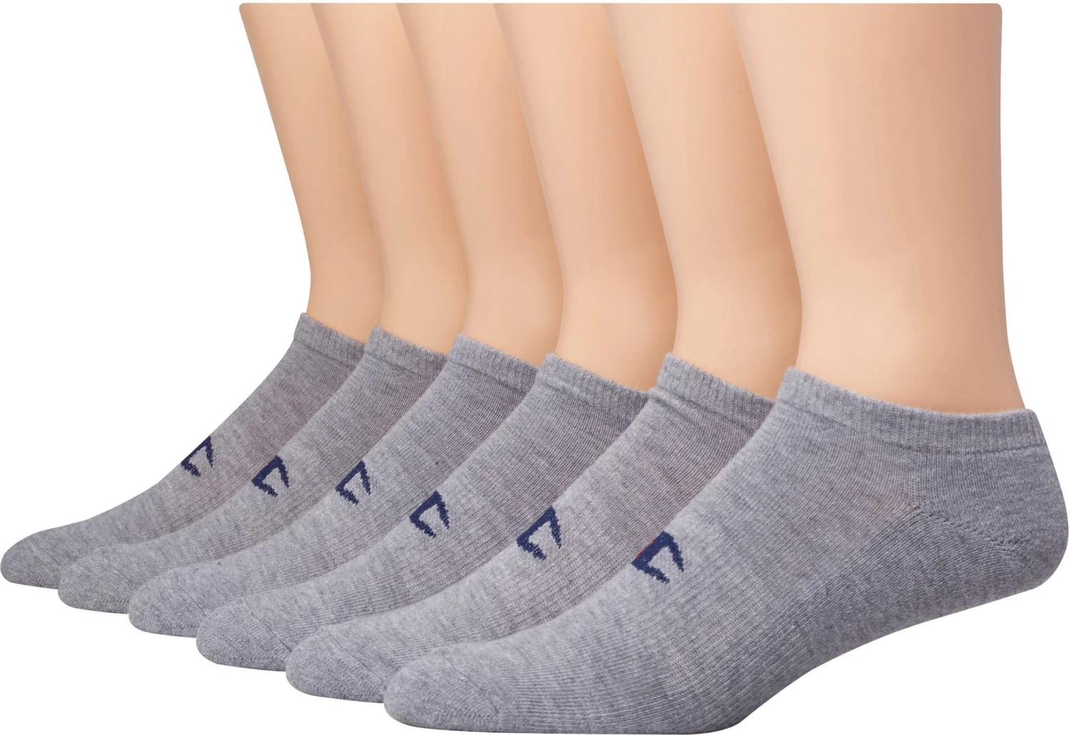 Champion Men's No Show Socks 6-pack For Men White 3 Champion Men's No Show Socks 6-pack For Men White