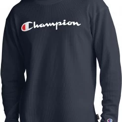 Champion Men's Waffle Long Sleeve Shirt For Men Navy