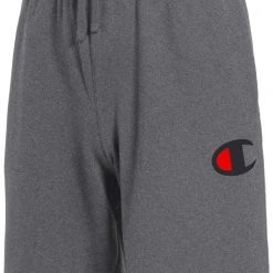 Champion Men's Graphic Powerblend Fleece Shorts For Men Oxford Gray