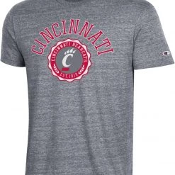 Champion Men's Cincinnati Bearcats Grey Triblend T-Shirt For Men