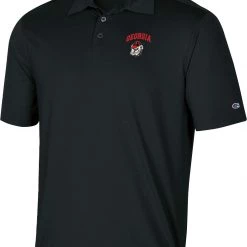 Champion Men's Georgia Bulldogs Black Performance Polo For Men