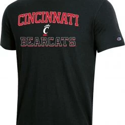 Champion Men's Cincinnati Bearcats Black Crew T-Shirt For Men