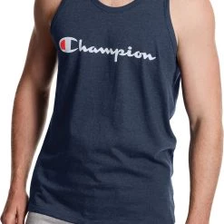 Champion Men's Classic Jersey Graphic Sleeveless Shirt For Men Navy