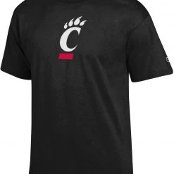 Champion Men's Cincinnati Bearcats Black Logo T-Shirt For Men