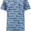 Champion Boys' Allover Print Script T-Shirt For Boys' Team Light Blue -Champion Shop unnamed file 508