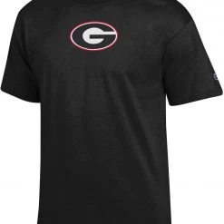 Champion Men's Georgia Bulldogs Black Logo T-Shirt For Men