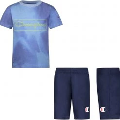 Champion Little Boys' Cloud T-Shirt And Shorts Set For Girls' Concrete/black
