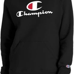 Champion Women's Powerblend Graphic Hoodie For Women Black