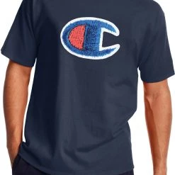 Champion Men's Classic Graphic C Patch T-Shirt For Men White