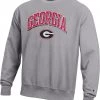 Champion Men's Georgia Bulldogs Grey Pullover Crew Sweatshirt For Men -Champion Shop unnamed file 548