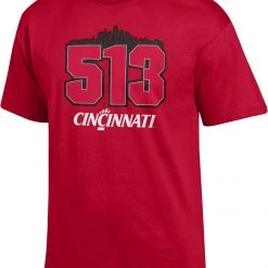 Champion Men's Cincinnati Bearcats 513 Area Code T-Shirt For Men