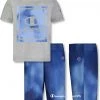 Champion Little Boys' Block Graphic T-Shirt And Shorts Set For Girls' Navy -Champion Shop unnamed file 552