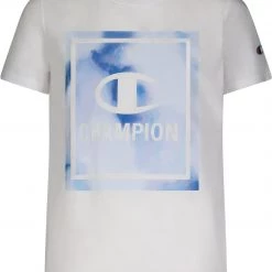Champion Boys' Framed C Water Color Short Sleeve T-Shirt For Boys' White