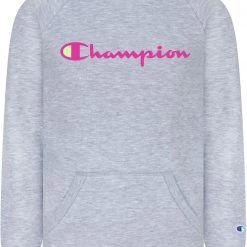 Champion Girls' Solid Raglan Hoodie For Girls' Bright Lime