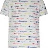 Champion Boys' AOP Multi-Color Script Short Sleeve T-Shirt For Boys' White -Champion Shop unnamed file 6