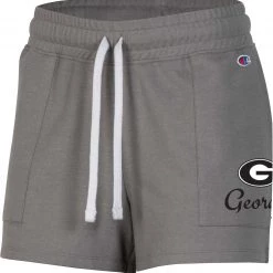 Champion Women's Georgia Bulldogs Gray French Terry Shorts For Women