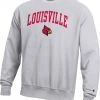 Champion Men's Louisville Cardinals Grey Reverse Weave Crew Sweatshirt For Men -Champion Shop unnamed file 632