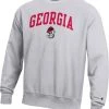 Champion Men's Georgia Bulldogs Grey Reverse Weave Crew Sweatshirt For Men -Champion Shop unnamed file 634
