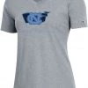 Champion Women's North Carolina Tar Heels Grey V-Neck T-Shirt For Women -Champion Shop unnamed file 639