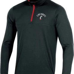 Champion Men's Cincinnati Bearcats Black Quarter-Zip Pullover Shirt For Men