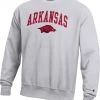 Champion Men's Arkansas Razorbacks Grey Reverse Weave Crew Sweatshirt For Men -Champion Shop unnamed file 644