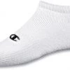 Champion Men's Double Dry Performance No Show Socks - 6 Pack For Men White