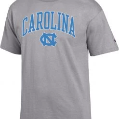 Champion Men's North Carolina Tar Heels Grey Bi-Blend T-Shirt For Men