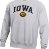 Champion Men's Iowa Hawkeyes Grey Reverse Weave Crew Sweatshirt For Men -Champion Shop unnamed file 651