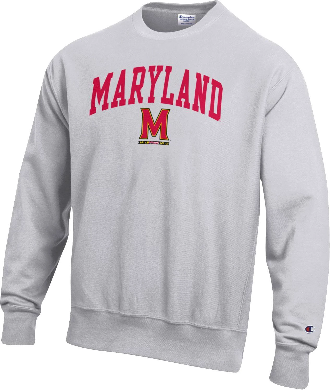 Champion Men's Maryland Terrapins Grey Reverse Weave Crew Sweatshirt For Men 3 Champion Men's Maryland Terrapins Grey Reverse Weave Crew Sweatshirt For Men