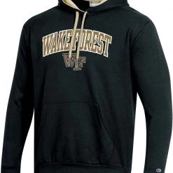 Champion Men's Wake Forest Demon Deacons Black Pullover Hoodie For Men