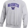 Champion Men's Washington Huskies Grey Reverse Weave Crew Sweatshirt For Men -Champion Shop unnamed file 687