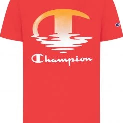Champion Boys' Immerse Gradient C Short Sleeve T-Shirt For Boys' Red Stone
