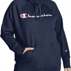 Champion Women's Plus Powerblend Hoodie For Women Black